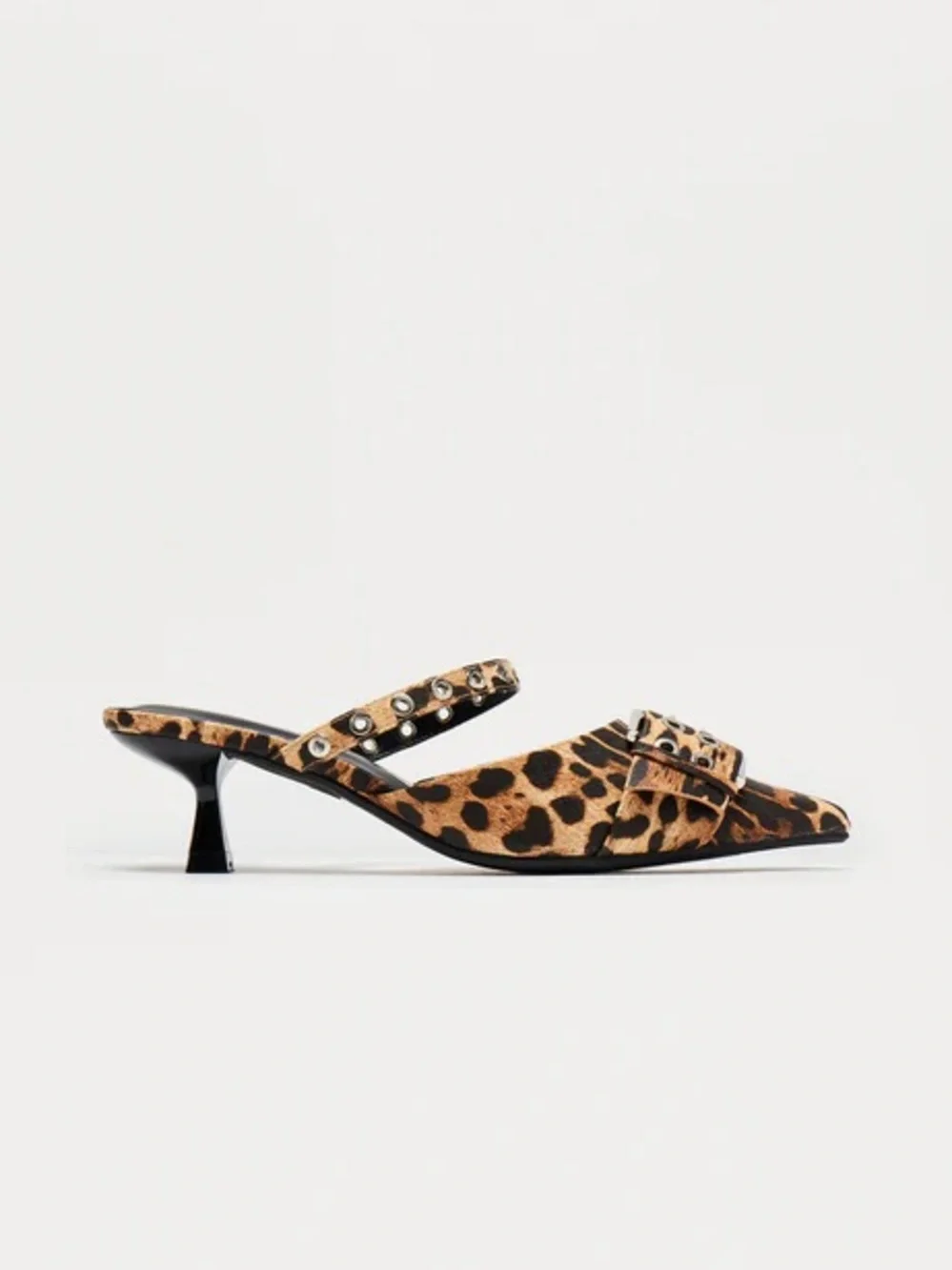 Fashion Nova Bale Hardware Kitten Heel Pumps - Leopard - Picture 4 of 9